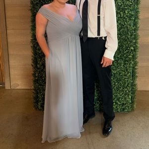 Morilee Bridesmaids Dress in the color Dove Size 22